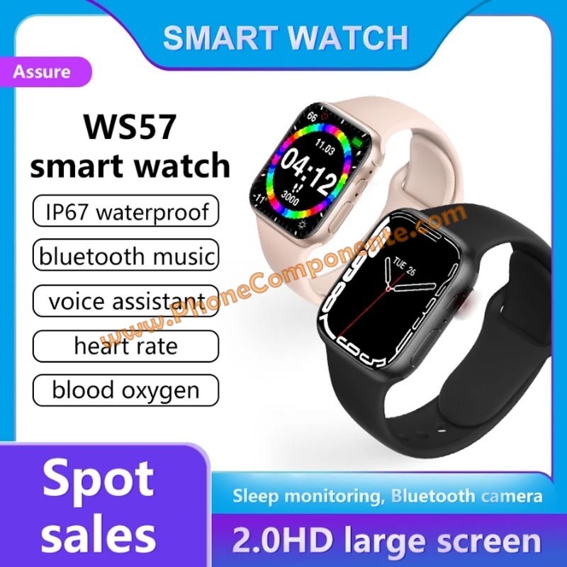 Smart Watch WS57 Compatible Con Android y Apple iPhone (45mm,Reloj)