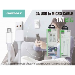 Cable MicroUSB 3A ONEMAX...